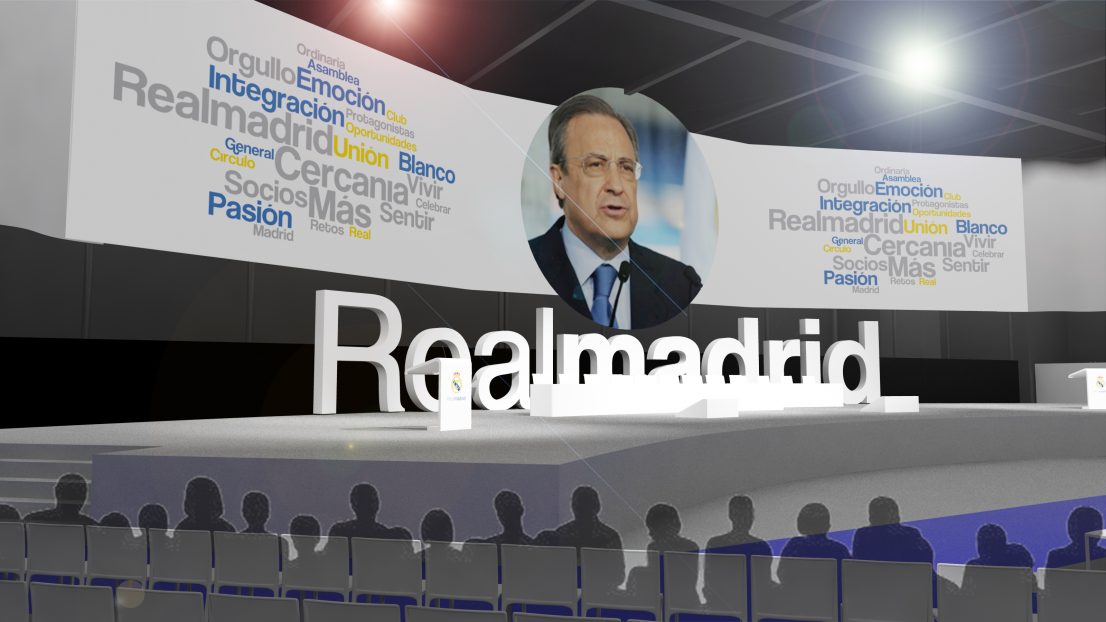 Asamblea socios Real Madrid 2015 escenografia