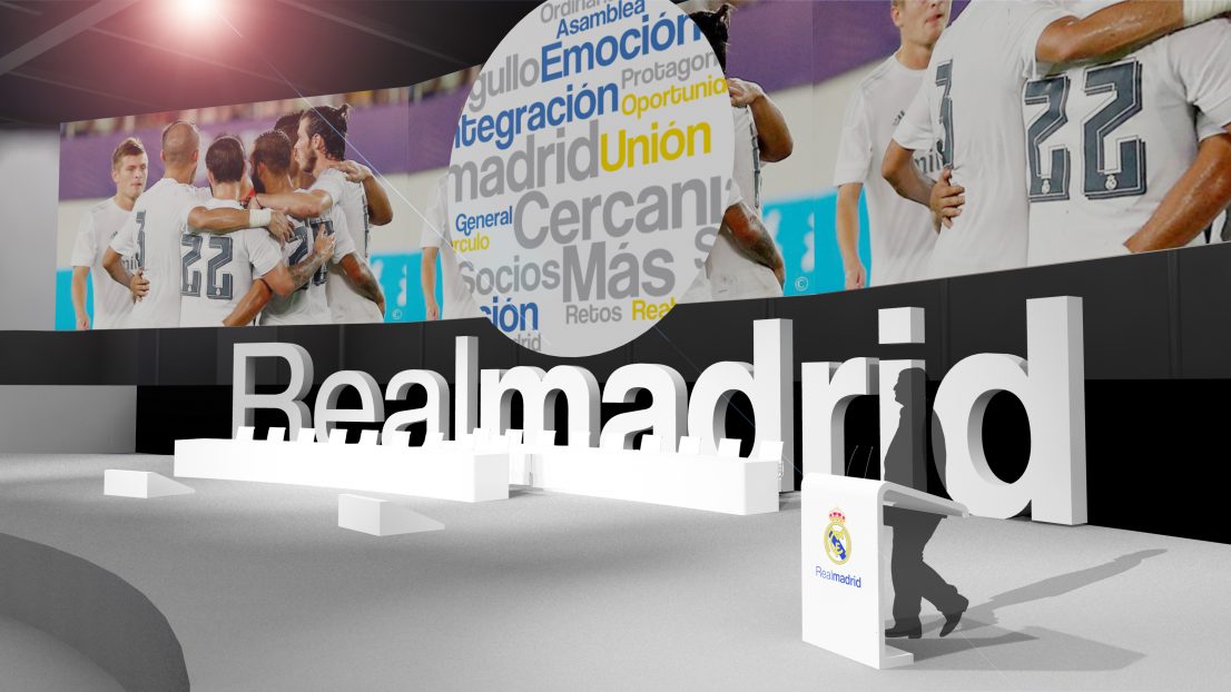 Asamblea socios Real Madrid 2015 escenografia