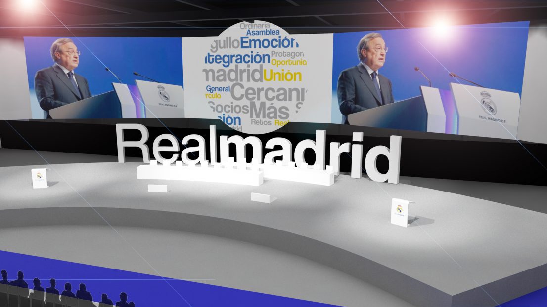 Asamblea socios Real Madrid 2015 escenografia