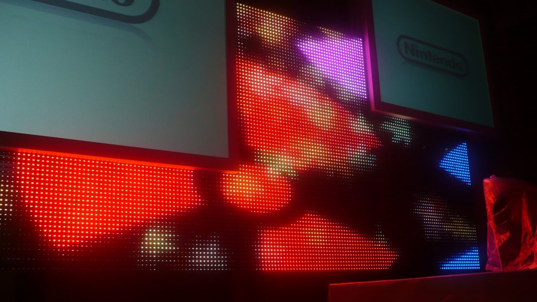 Diseno ejecucion escenografia evento Nintendo Zaragoza