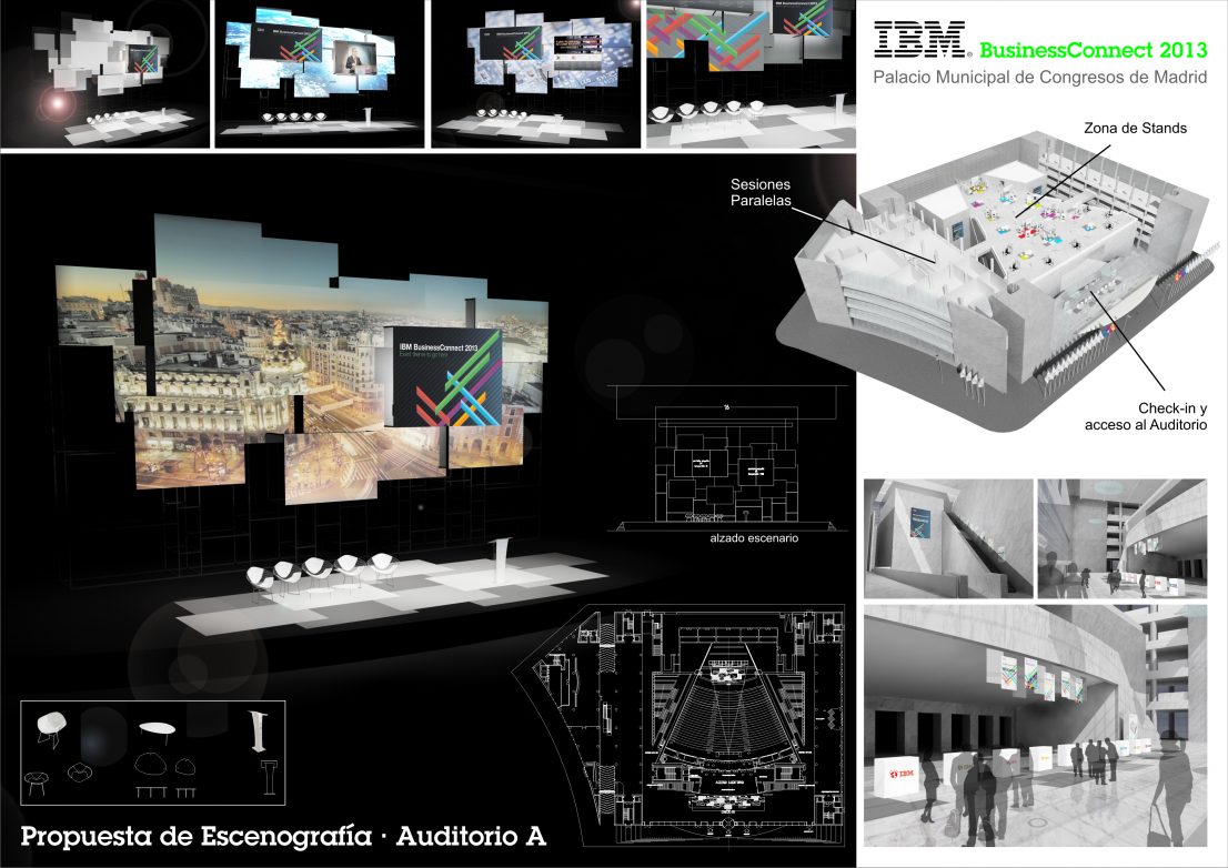 Escenografia stands IBM Congreso de Software 2013