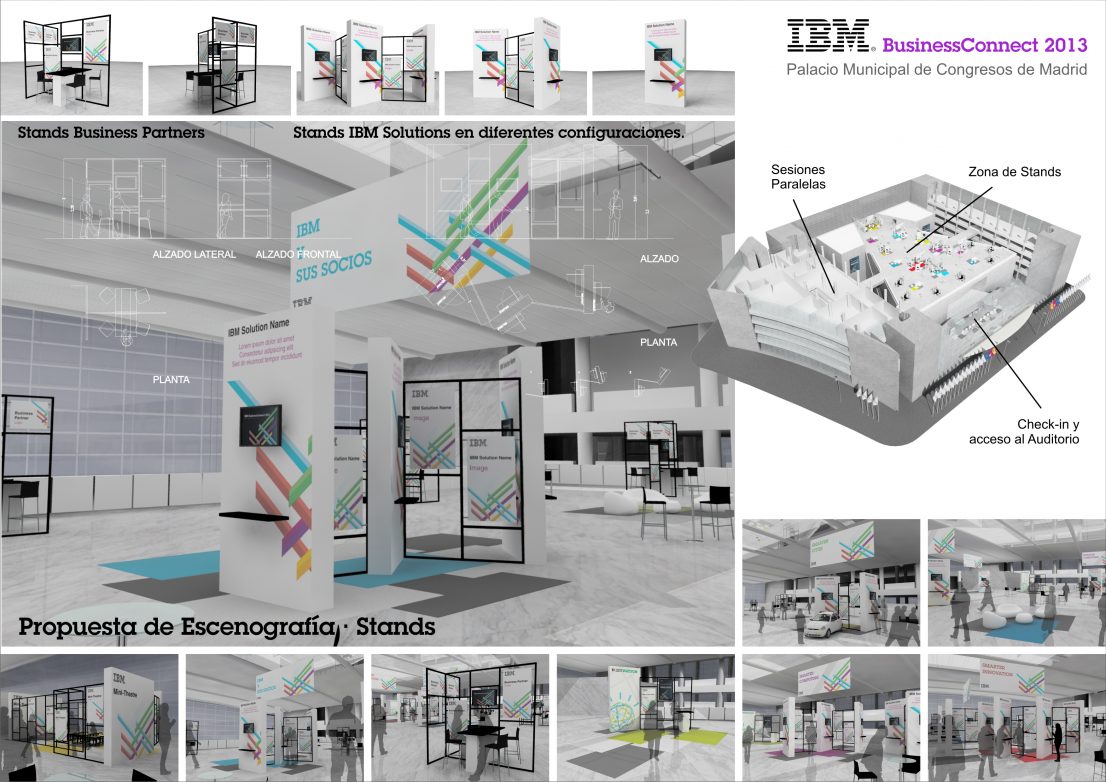 Escenografia stands IBM Congreso de Software 2013