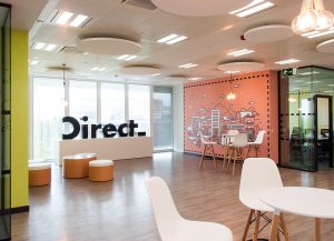 Interiorismo grafico oficinas Direct Seguros Madrid